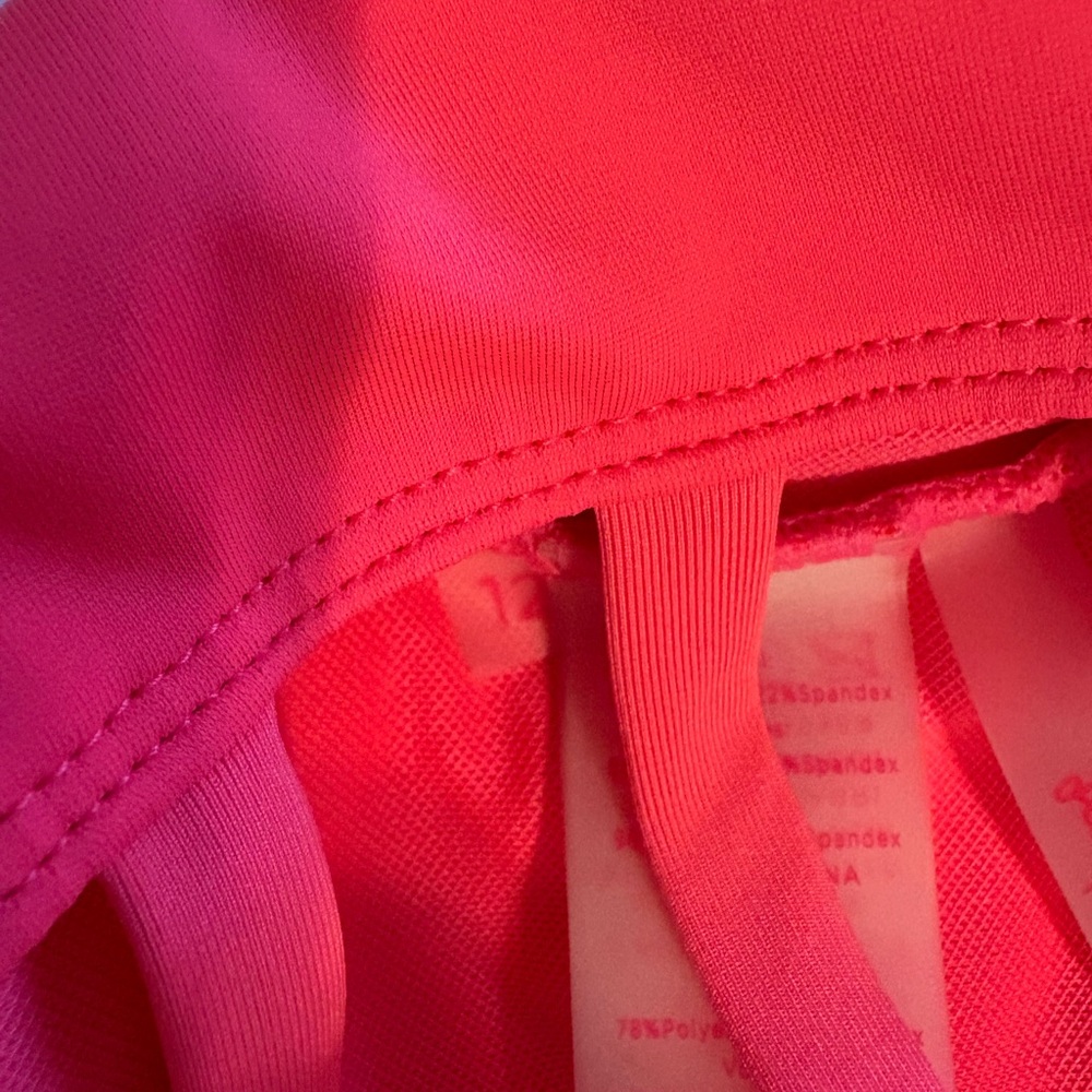Pink One-Piece Swimsuit with Ruffles - Picture 4 of 4